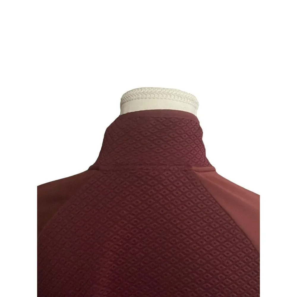 Columbia Maroon Athletic  Full Zip Jacket Zip Pocket Long‎ Sleeve Womens Large